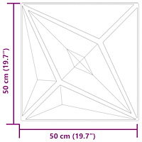 vidaXL Väggpaneler 24 st grön 50x50 cm XPS 6 m² stjärna