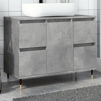vidaXL Badrumsskåp betonggrå 80x33x60 cm konstruerat trä