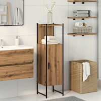 vidaXL Badrumsskåp ek 33x33x120,5 cm konstruerat trä