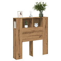 vidaXL Sänggavel m förvaring ek 100x18,5x102,5 cm konstruerat trä