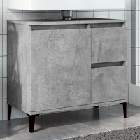 vidaXL Tvättställsskåp betonggrå 65x33x60 cm konstruerat trä