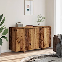 vidaXL Skänk gammalt trä 135x41x75 cm konstruerat trä