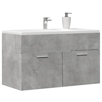 vidaXL Tvättställsskåp betonggrå 90x38,5x46 cm konstruerat trä