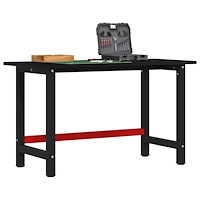 vidaXL Arbetsbänk mörkbrun 140x60x81,5 cm massiv ek