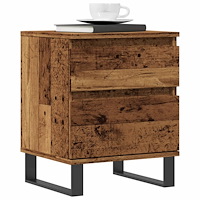 vidaXL Sängbord åldrat trä 40x35x50 cm konstruerat trä