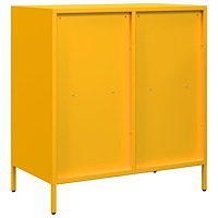 vidaXL Skänk senapsgul 68x39x73,5 cm kallvalsat stål