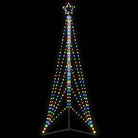 vidaXL LED julgran 525 LEDs flerfärgad 302 cm