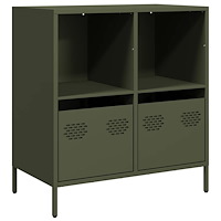 vidaXL Skänk olivgrön 68x39x73,5 cm kallvalsat stål
