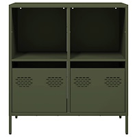 vidaXL Skänk olivgrön 68x39x73,5 cm kallvalsat stål