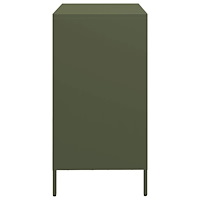 vidaXL Skänk olivgrön 68x39x73,5 cm kallvalsat stål