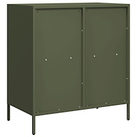 vidaXL Skänk olivgrön 68x39x73,5 cm kallvalsat stål