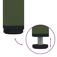 vidaXL Skänk olivgrön 68x39x73,5 cm kallvalsat stål