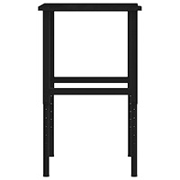 vidaXL Arbetsbänk mörkbrun 80x60x(71,5-98) cm massiv ek