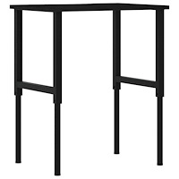 vidaXL Arbetsbänk mörkbrun 80x60x(71,5-98) cm massiv ek