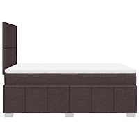 vidaXL Ramsäng med madrass mörkbrun 120x190 cm tyg