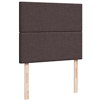 vidaXL Ramsäng med madrass mörkbrun 120x190 cm tyg