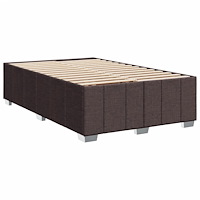 vidaXL Ramsäng med madrass mörkbrun 120x190 cm tyg