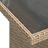 vidaXL Soffgrupp för trädgården med dynor 5 delar beige konstrotting