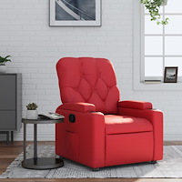 vidaXL Reclinerfåtölj röd konstläder