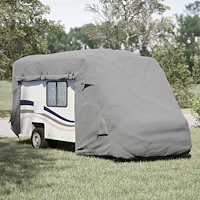 vidaXL Husbilsöverdrag grå 570x235x275 cm non-woven tyg