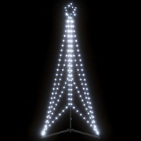 vidaXL LED julgran 363 LEDs kallvit 182 cm