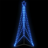 vidaXL LED julgran 363 LEDs blå 182 cm