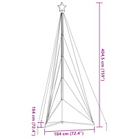 vidaXL LED julgran 615 LEDs varmvit 404,5 cm