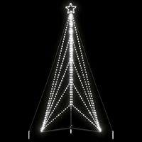 vidaXL LED julgran 615 LEDs kallvit 404,5 cm