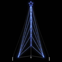 vidaXL LED julgran 615 LEDs blå 404,5 cm