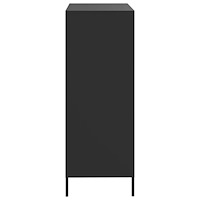 vidaXL Högskåp svart 68x39x101,5 cm stål
