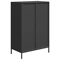 vidaXL Högskåp svart 68x39x101,5 cm stål