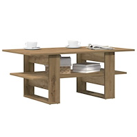 vidaXL Soffbord artisan ek 102x55x42 cm konstruerat trä