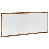 vidaXL Badrumsspegel med LED åldrat trä 100x8,5x37 cm konstruerat trä