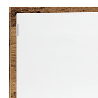 vidaXL Badrumsspegel med LED åldrat trä 100x8,5x37 cm konstruerat trä