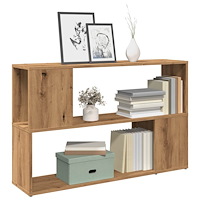 vidaXL Bokhylla artisan ek 100x24x63 cm konstruerat trä