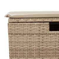 vidaXL Soffgrupp för trädgården med dynor 6 delar beige konstrotting