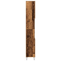 vidaXL Badrumsskåp åldrat trä 30x30x190 cm konstruerat trä