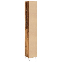 vidaXL Badrumsskåp åldrat trä 30x30x190 cm konstruerat trä