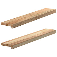 vidaXL Fönsterbänkar 2 st obehandlad 90x15x2 cm massiv ek