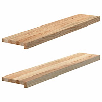 vidaXL Fönsterbänkar 2 st obehandlad 100x20x2 cm massiv ek