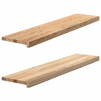 vidaXL Fönsterbänkar 2 st obehandlad 110x25x2 cm massiv ek