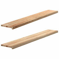 vidaXL Fönsterbänkar 2 st obehandlad 160x25x2 cm massiv ek