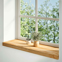 vidaXL Fönsterbänkar 2 st ljusbrun 70x25x2 cm massiv ek