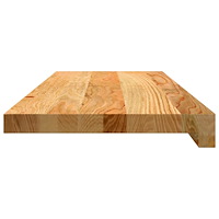 vidaXL Fönsterbänkar 2 st ljusbrun 70x25x2 cm massiv ek