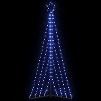 vidaXL LED julgran 339 LEDs blå 187 cm