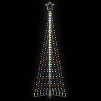 vidaXL LED julgran 495 LEDs flerfärgad 300,5 cm