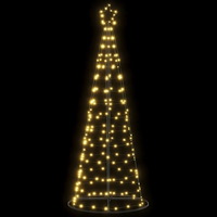 vidaXL LED julgran 200 LEDs varmvit 182 cm