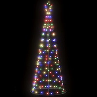 vidaXL LED julgran 200 LEDs färgglada 182 cm