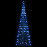 vidaXL LED julgran 550 LEDs blå 304 cm