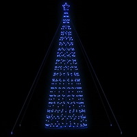 vidaXL LED julgran 1534 LEDs blå 503 cm